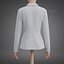 Womens Double-Breasted Blazer - White Suit Jacket 3D Clothing Model