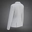 Womens Double-Breasted Blazer - White Suit Jacket 3D Clothing Model