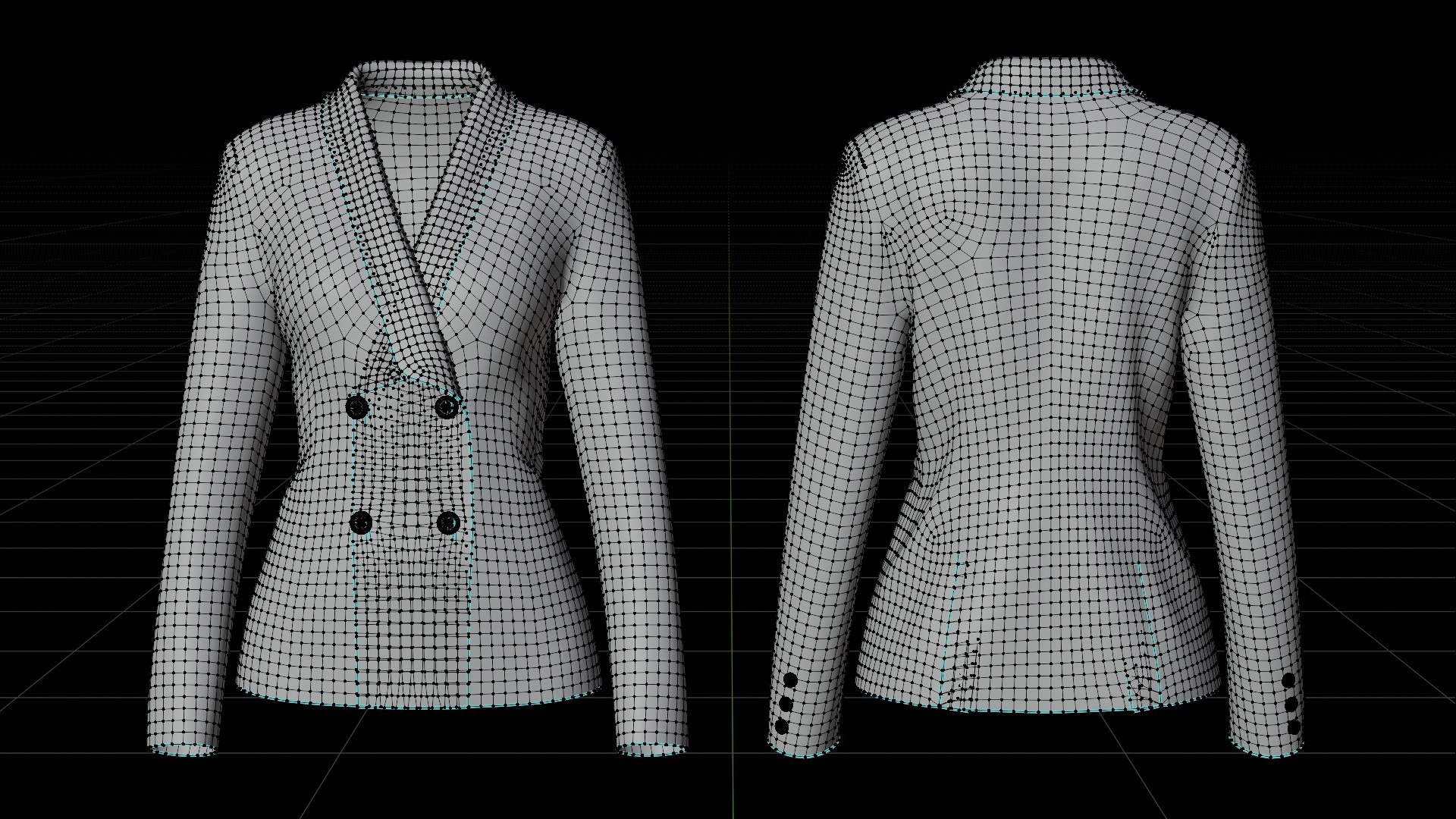 Womens Double-Breasted Blazer - White Suit Jacket 3D Clothing Model 3D model https://p.turbosquid.com/ts-thumb/et/3PwnUf/Go/wireframe/jpg/1791639768/1920x1080/fit_q87/67a790ddc39db069d02a296467451cdaa9ea395b/wireframe.jpg