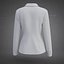 Womens Double-Breasted Blazer - White Suit Jacket 3D Clothing Model