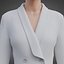 Womens Double-Breasted Blazer - White Suit Jacket 3D Clothing Model