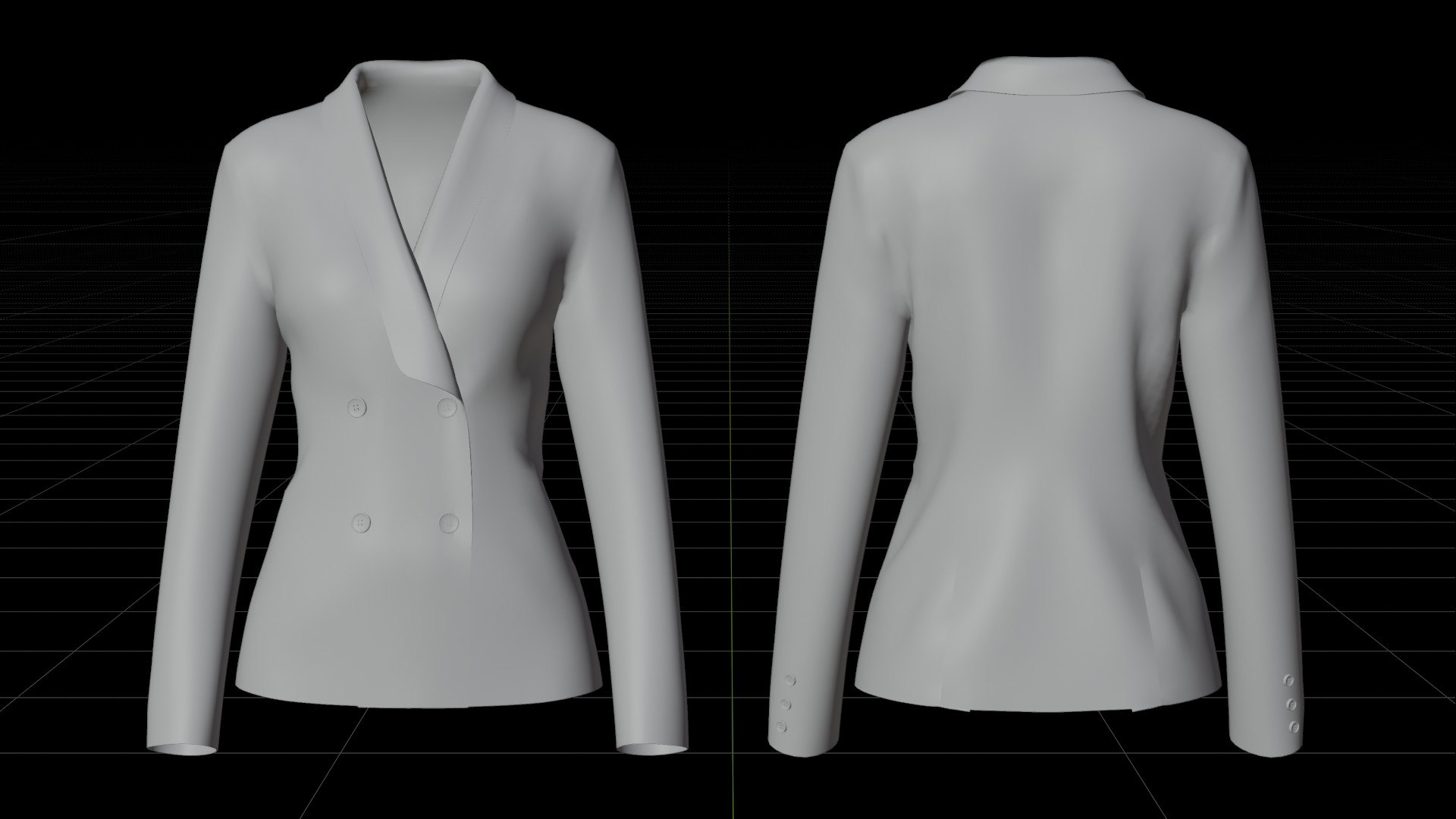 Womens Double-Breasted Blazer - White Suit Jacket 3D Clothing Model 3D model https://p.turbosquid.com/ts-thumb/et/3PwnUf/Sg/viewport/jpg/1791639766/1920x1080/fit_q87/b2f10624b0791cd634311cef06e2932c9ae57a23/viewport.jpg