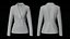 Womens Double-Breasted Blazer - White Suit Jacket 3D Clothing Model