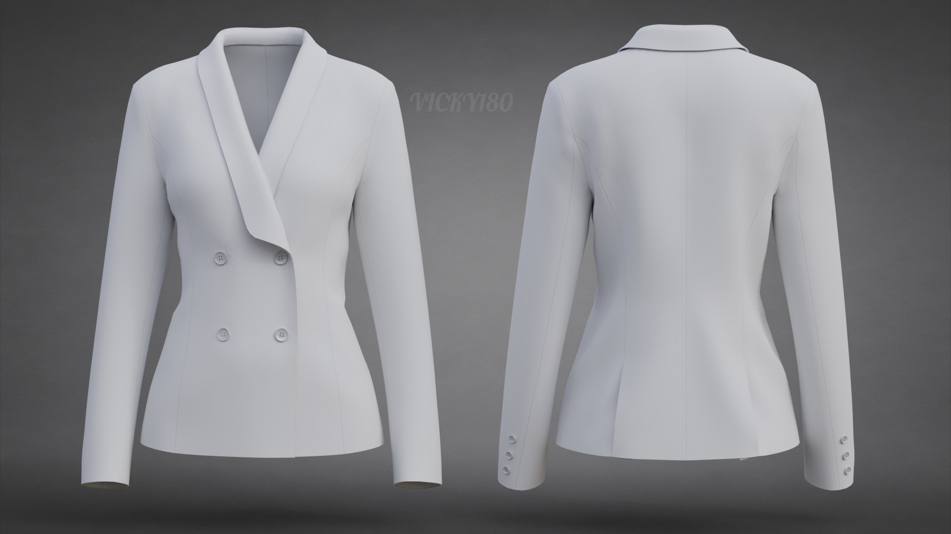 Womens Double-Breasted Blazer - White Suit Jacket 3D Clothing Model 3D model https://p.turbosquid.com/ts-thumb/et/3PwnUf/XF/thumbnail1/jpg/1791639762/1920x1080/fit_q87/f6733e551926a102fad517c6fc53a65bf19a182d/thumbnail1.jpg