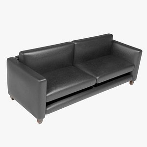 Sofa black leather Two-seater