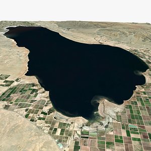 3D model Salton Sea Lake State of California USA