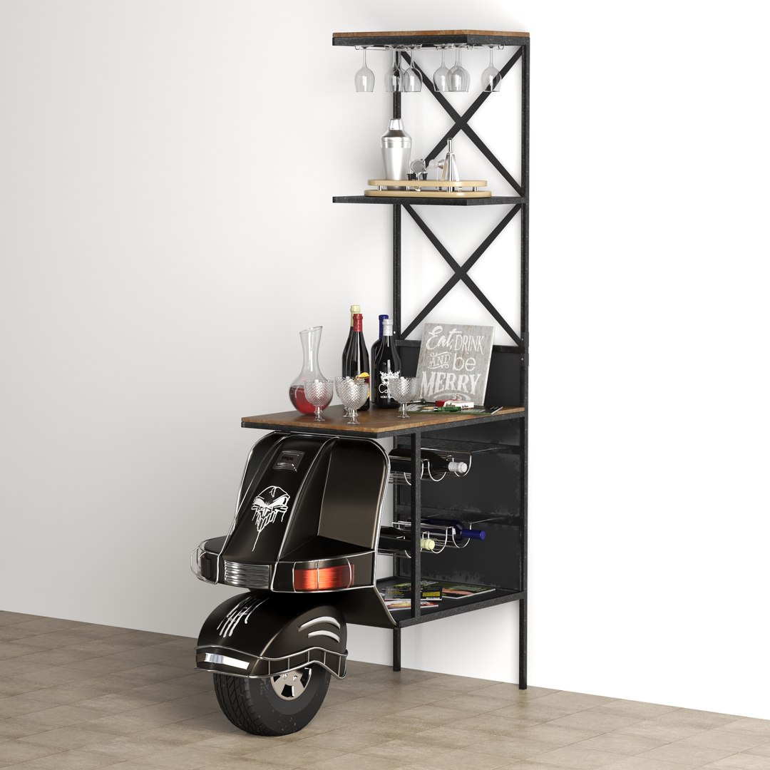 Vespa Bar 3D Model - TurboSquid 1891941