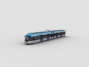 3D model Low Poly Tram 17