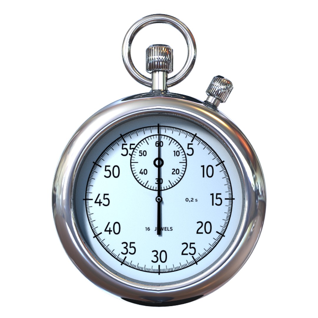 3d model stopwatch watch
