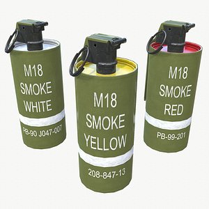 m18 smoke grenade 3d model