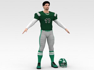 3D American Football Player V4