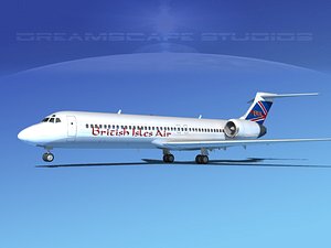 3d model of turbines boeing 717-200 717s