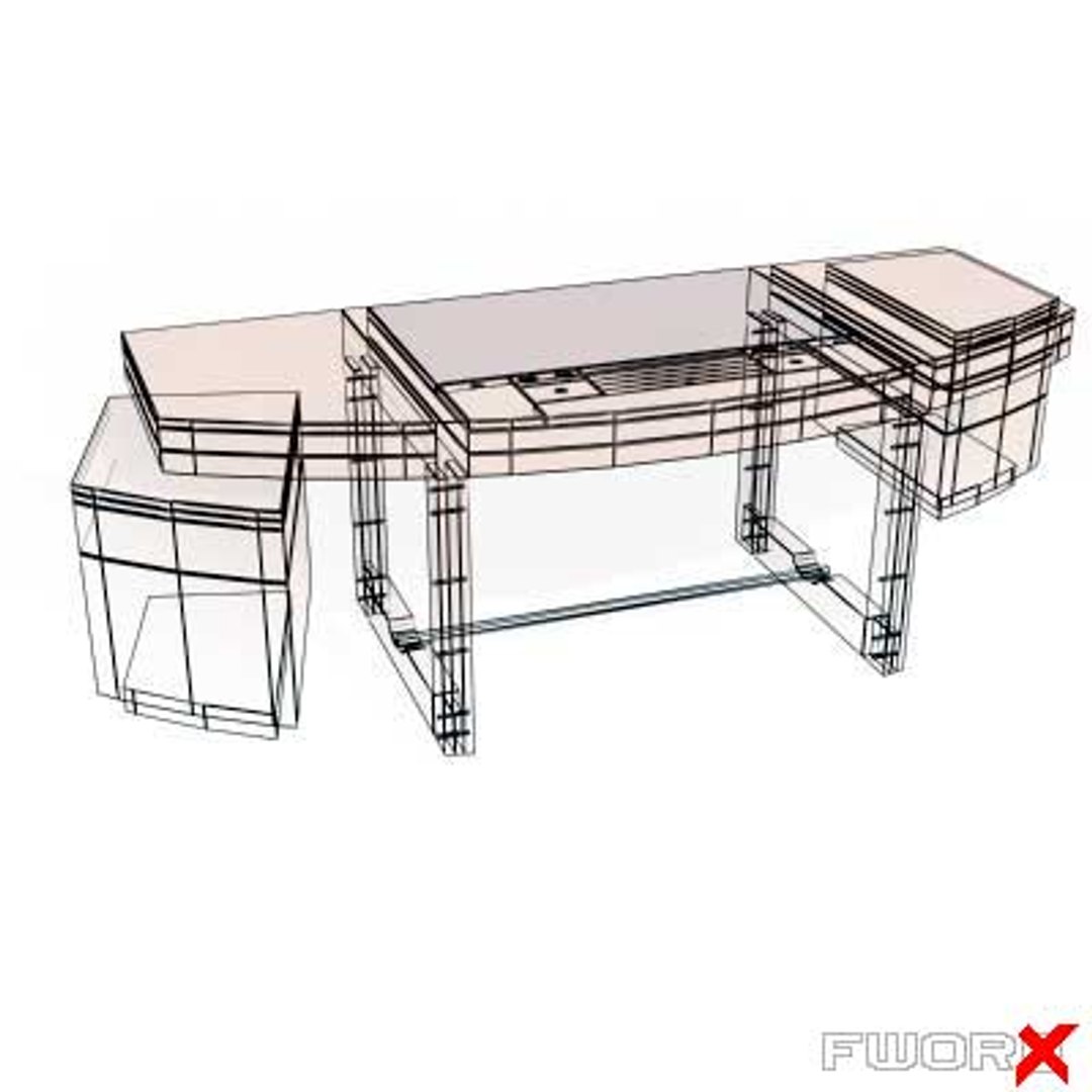 3d Model Desk Executive