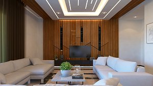 Modern apartment interior  3D Scene 3D model