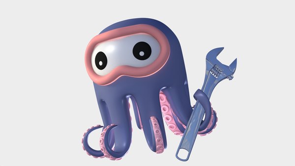 Cartoon Octopus model - TurboSquid 1870696 Cartoon Octopus model - TurboSquid 1870696