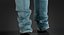 3D realistic jeans blue
