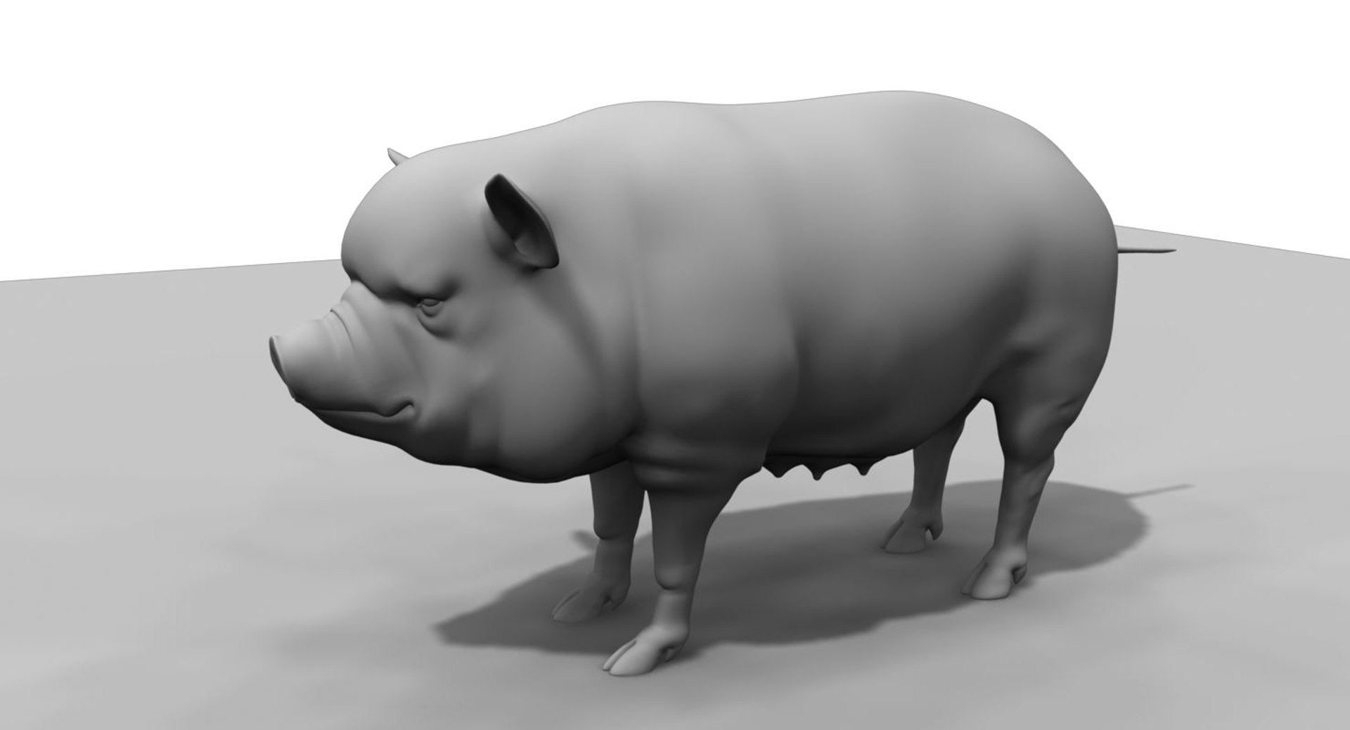 Pig Model - TurboSquid 1436206