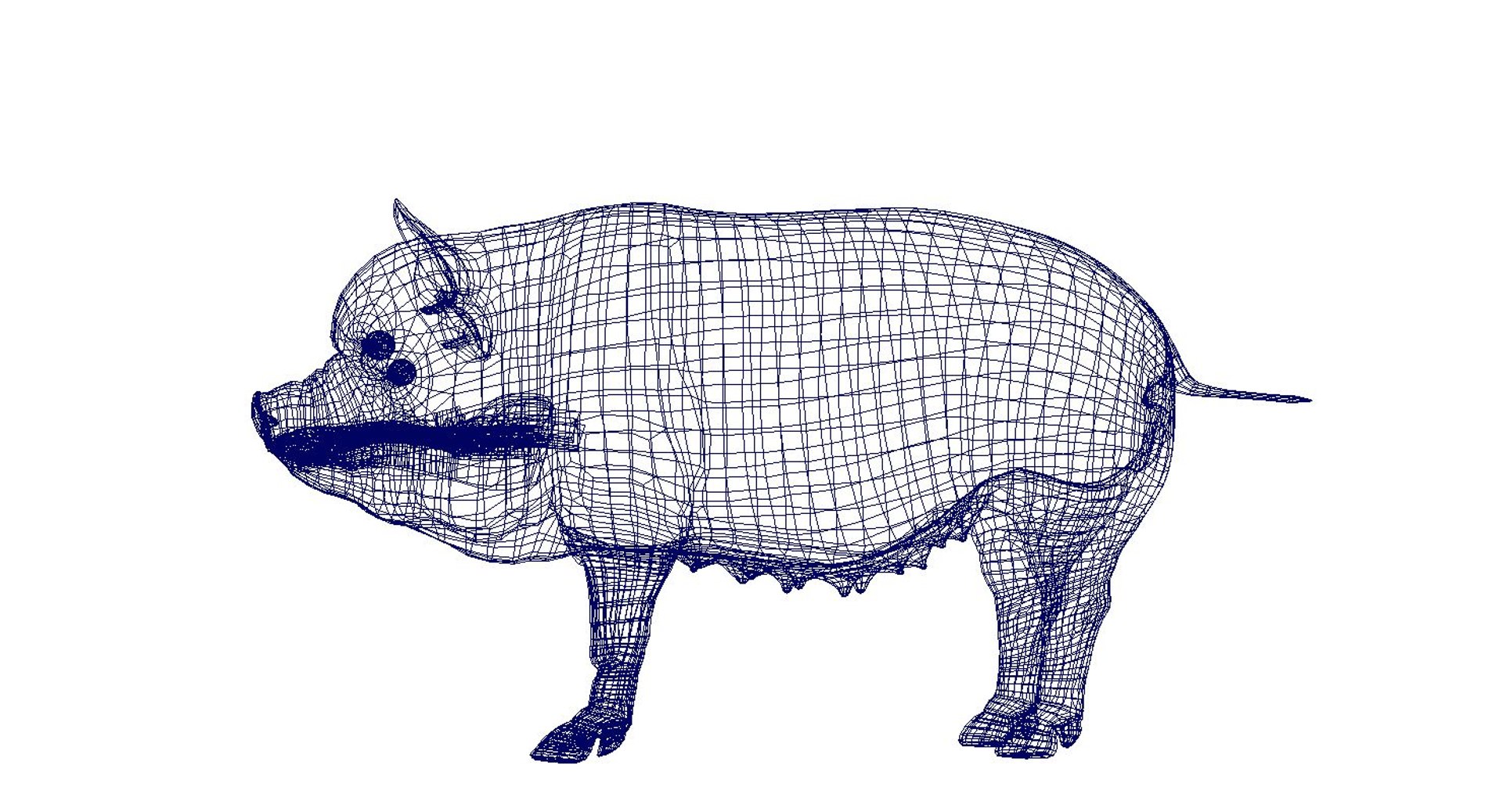 Pig Model - TurboSquid 1436206