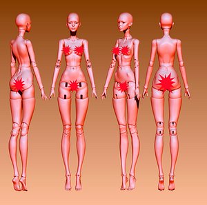 3D Hera 3D doll  jointed doll  bjd doll  ooak  digital doll handmade  Printing model