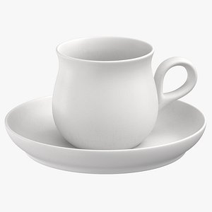 3D modern tableware teacup model