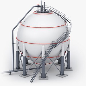Industrial Storage Tank 3D model