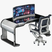 Sci-Fi Computer Table PBR