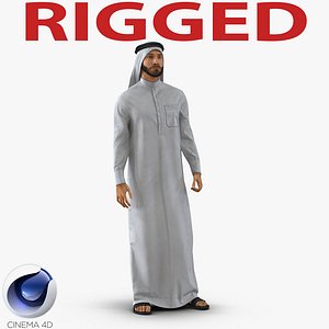 Arab Man Rigged for Cinema 4D