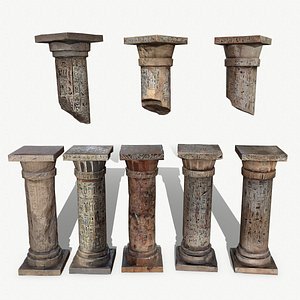 pillars of Egypt 3D model