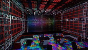 3D Nightclub Disco interior