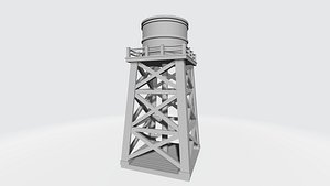 3D model tower barrel