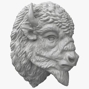 Bison Buffalo Head Sculpture