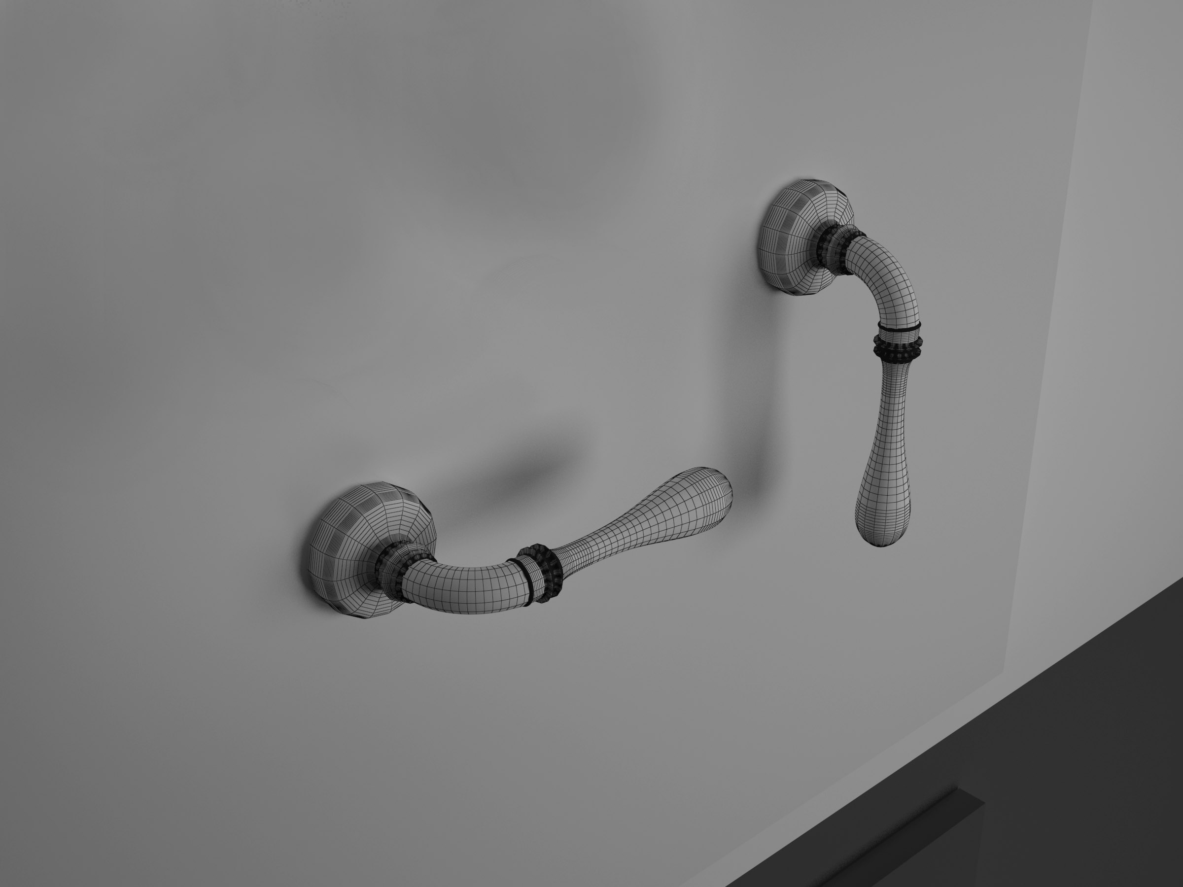 3D handles kitchen model TurboSquid 1263797