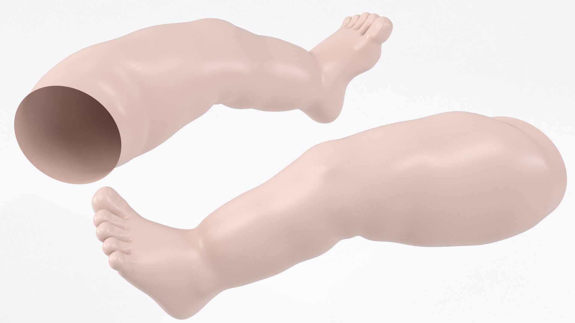 Baby CPR Dummy Leg 3D model preview
