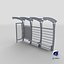 Bus Stop 03 Clean and Dirty 3D model