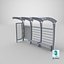 Bus Stop 03 Clean and Dirty 3D model