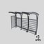 Bus Stop 03 Clean and Dirty 3D model