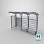 Bus Stop 03 Clean and Dirty 3D model
