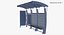 Bus Stop 03 Clean and Dirty 3D model