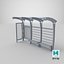 Bus Stop 03 Clean and Dirty 3D model