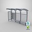 Bus Stop 03 Clean and Dirty 3D model