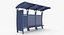 Bus Stop 03 Clean and Dirty 3D model