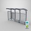 Bus Stop 03 Clean and Dirty 3D model