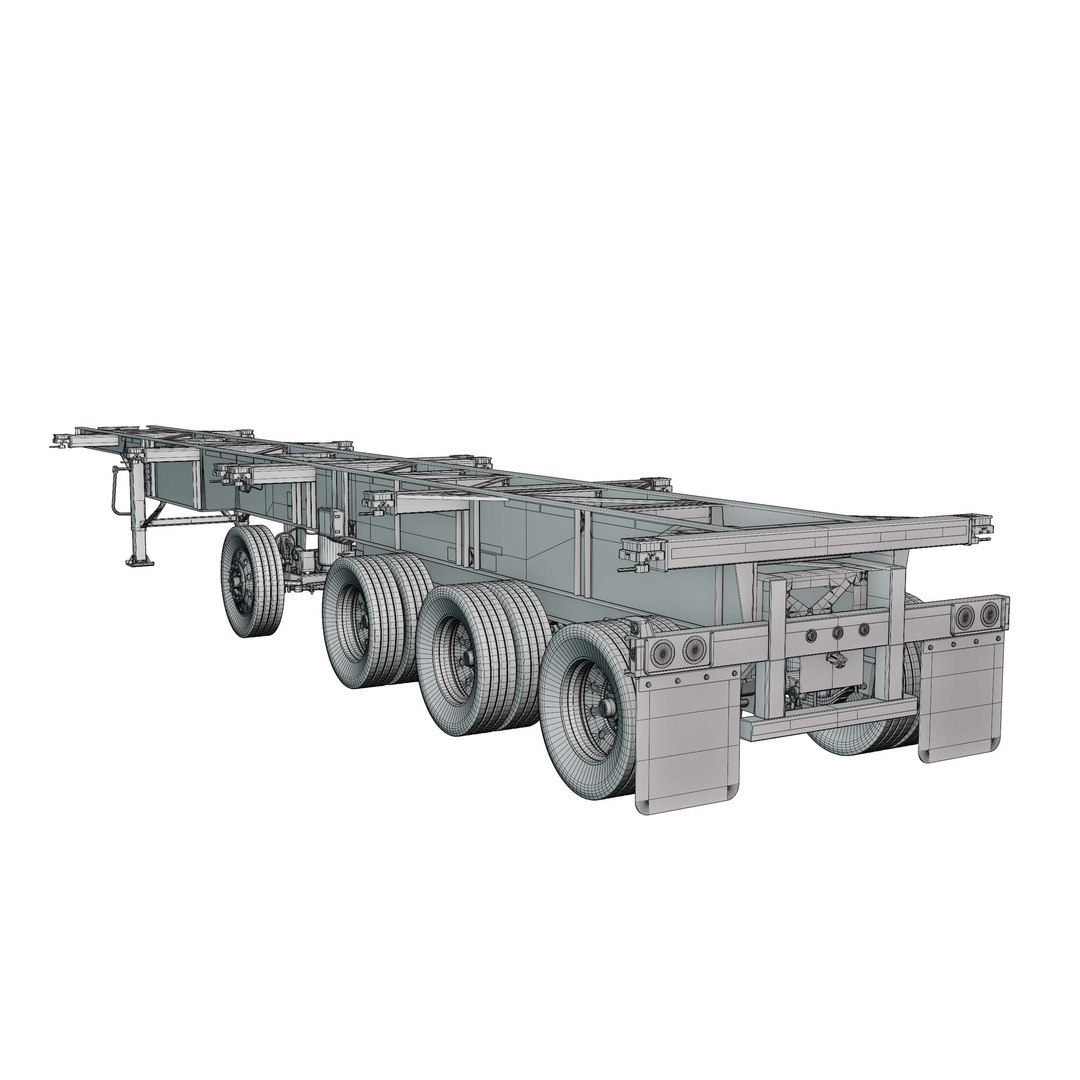 3D Cheetah 46-53 Extendable 4 Axles - TurboSquid 2286318