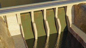 Dam - Low Poly - Game Ready - PBR