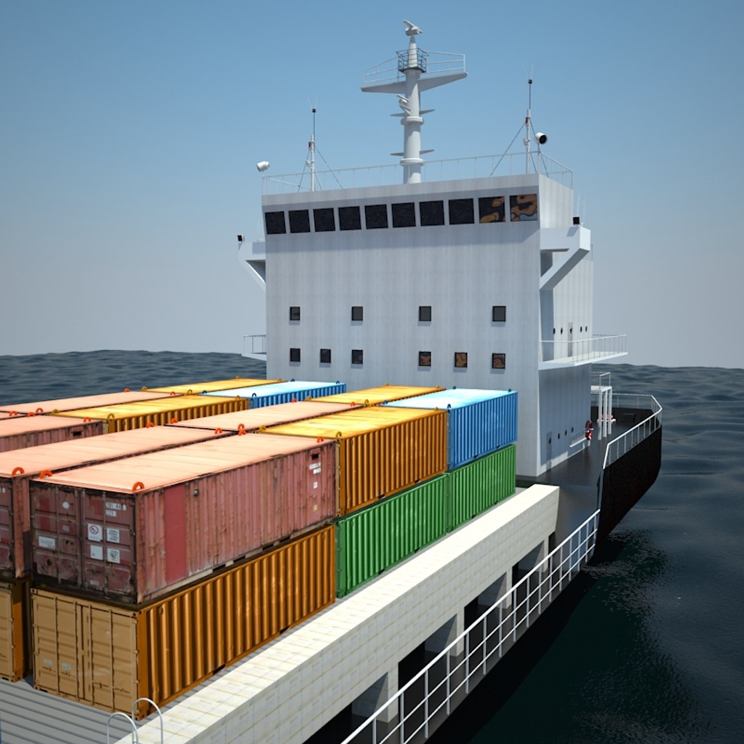 Container Ship Cargo Transport 3d Model