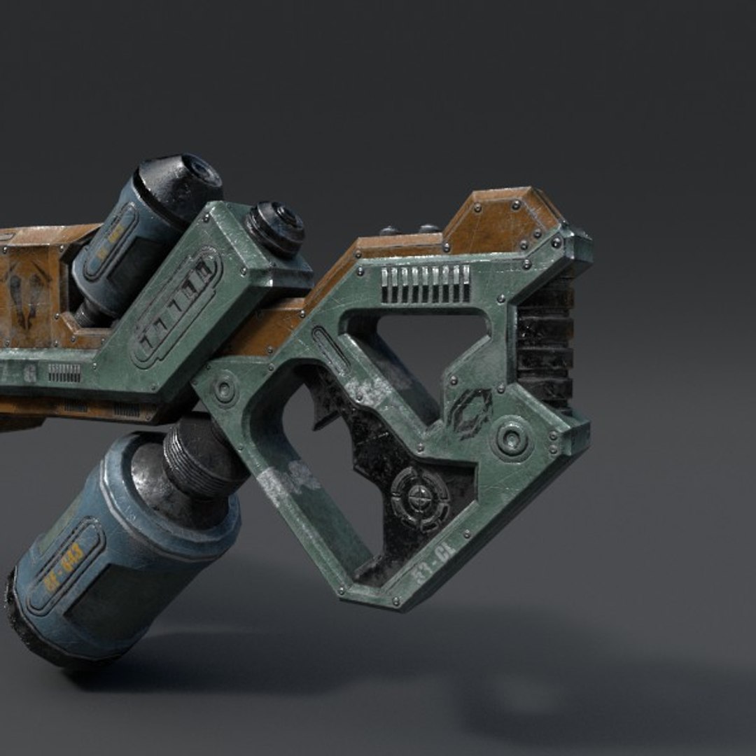 3d Model Rifle Pbr Details