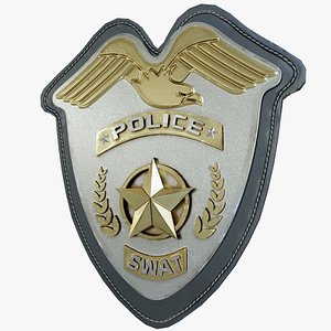 SWAT Police Badge Photorealistic PBR Low-poly 3D model