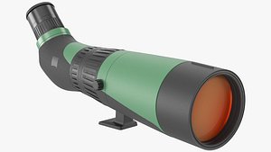 Angled Spotting Scope with Zoom Black Green