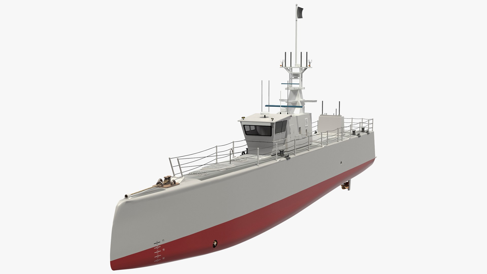 Unmanned Ship 3D model preview