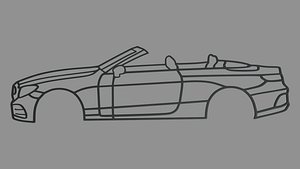 Mercedes Benz A238 Wall Silhouette